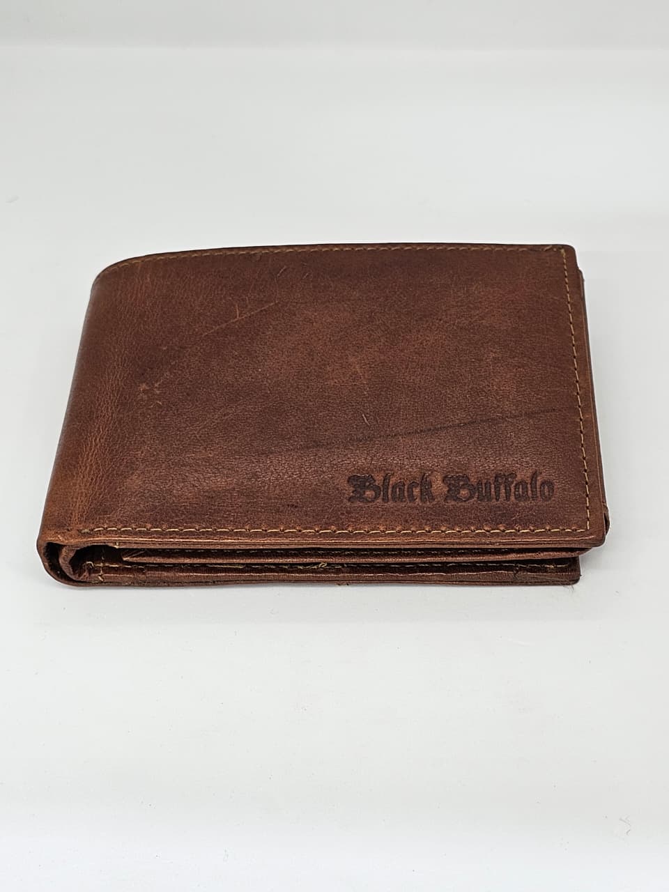 Infynite Rustic Brown Leather Wallet – Black Buffalo Edition