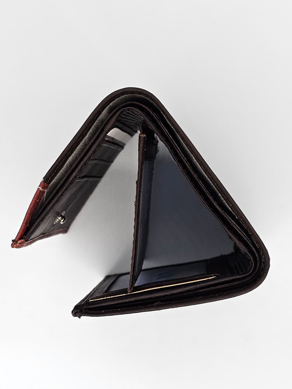 Infynite Two-Tone Brown & Maroon Leather Wallet – Woops Edition