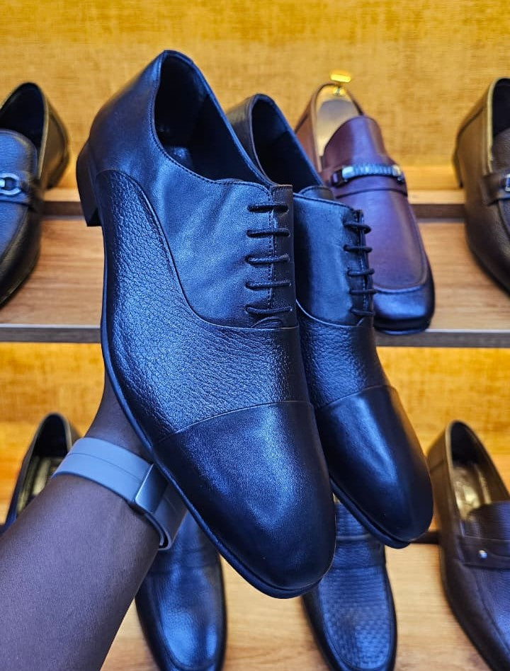 Infynite Noir Texture Cap-Toe Oxford - Infynite