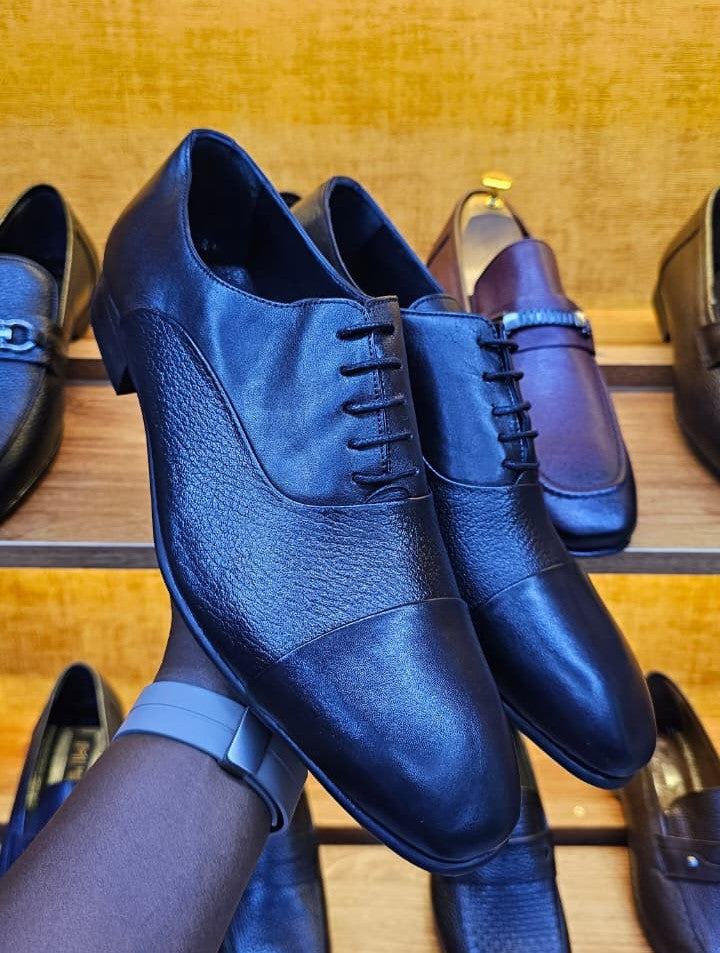 Infynite Noir Texture Cap-Toe Oxford - Infynite