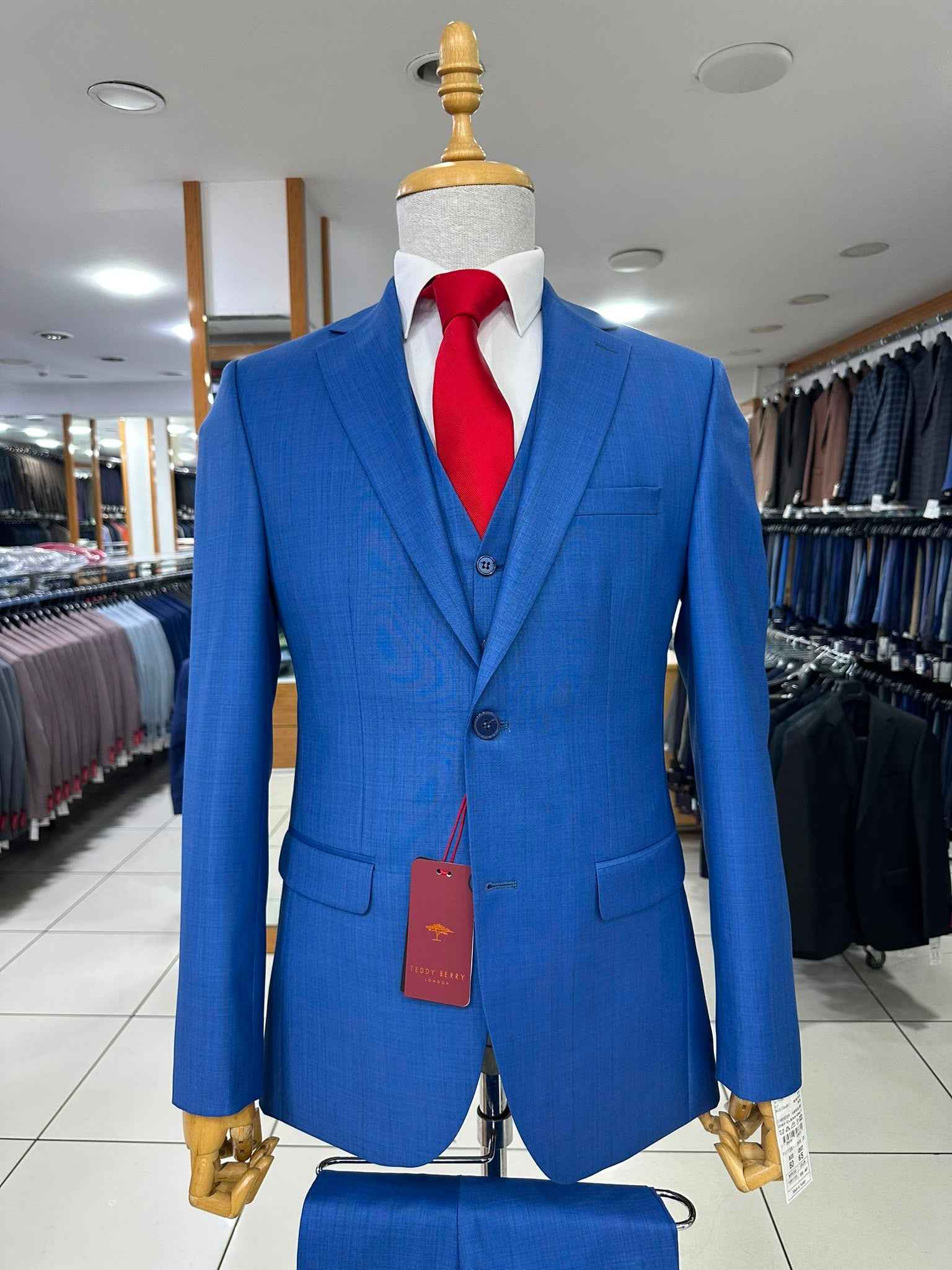 Teddy Berry London Royal Blue 3-Piece Suit (On Order)