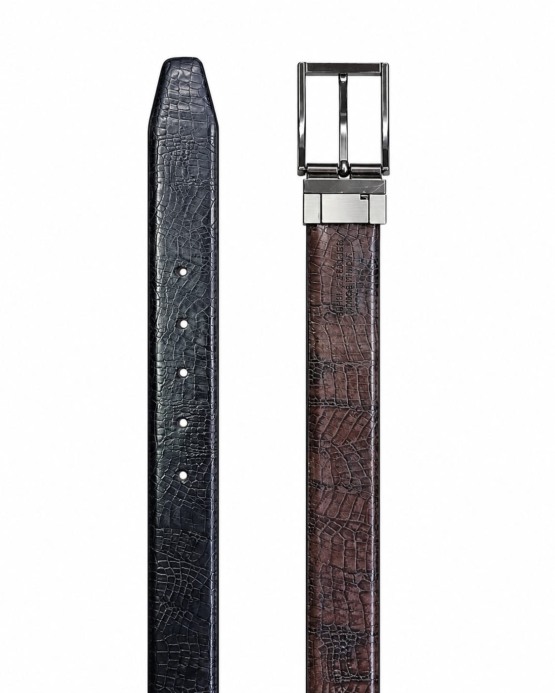 Infynite Snake-Texture Leather Belt