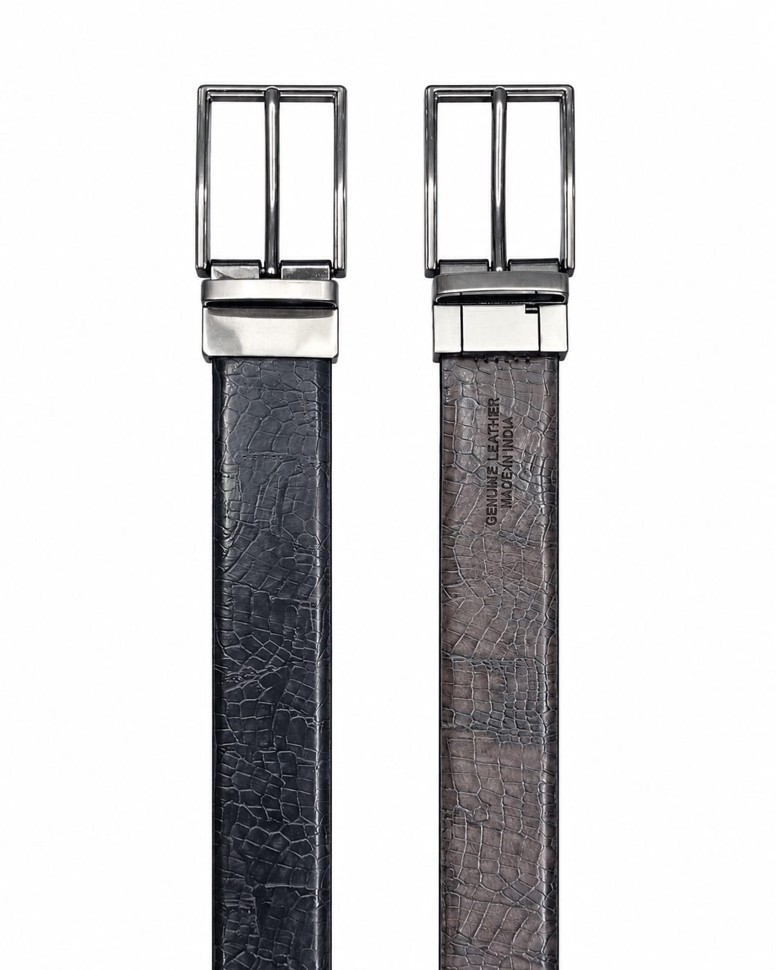 Infynite Snake-Texture Leather Belt