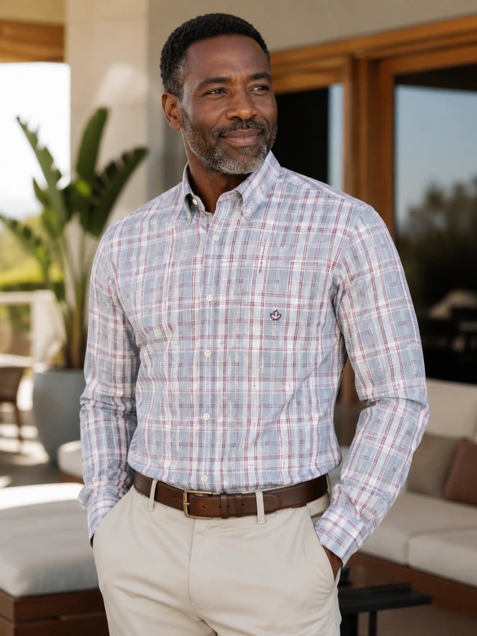 Infynite Blue & Grey Checked Premium Shirt – premium men's menswear > shirts – view 4