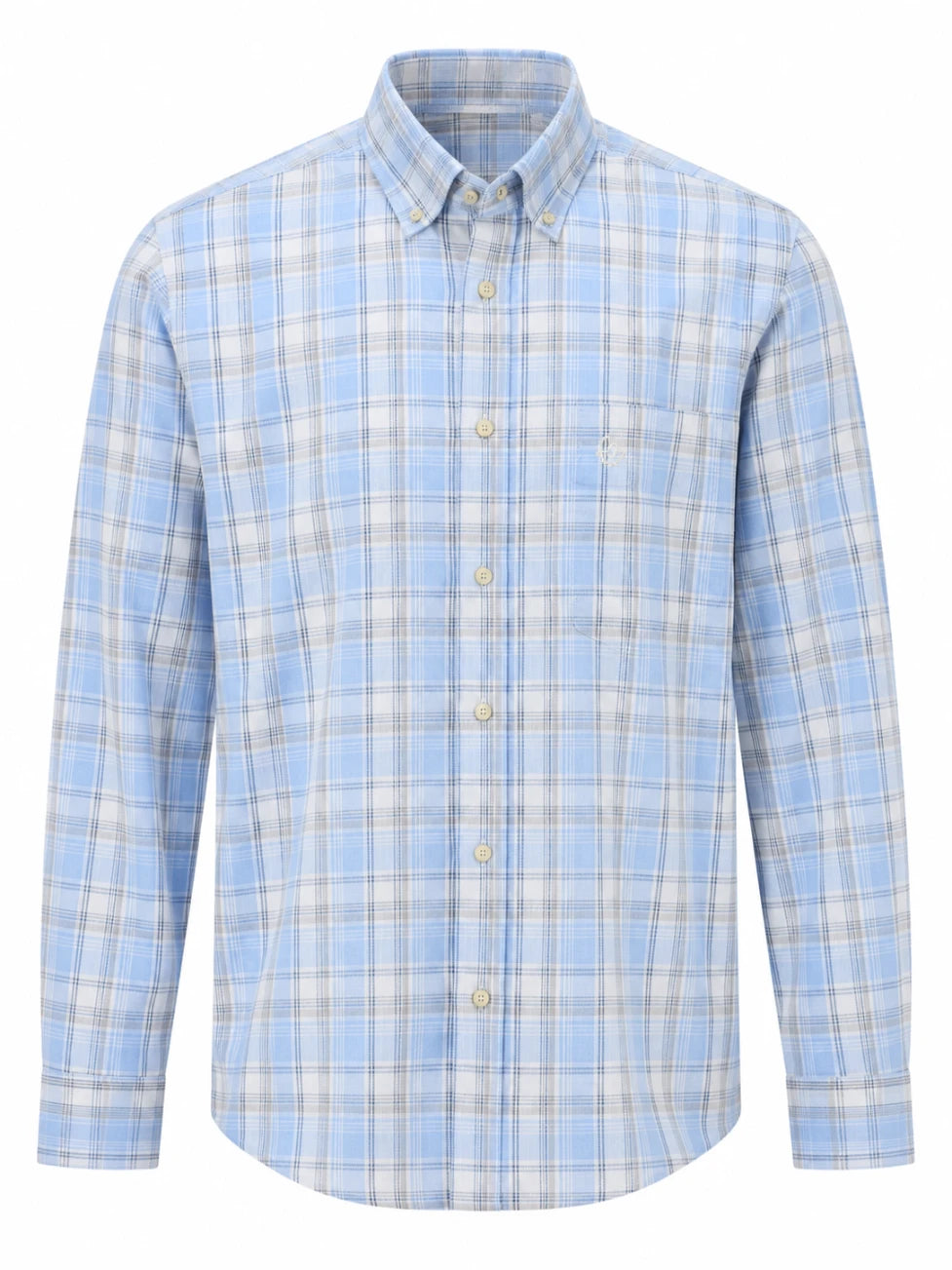 Infynite Blue & Grey Checked Premium Shirt – premium men's menswear > shirts