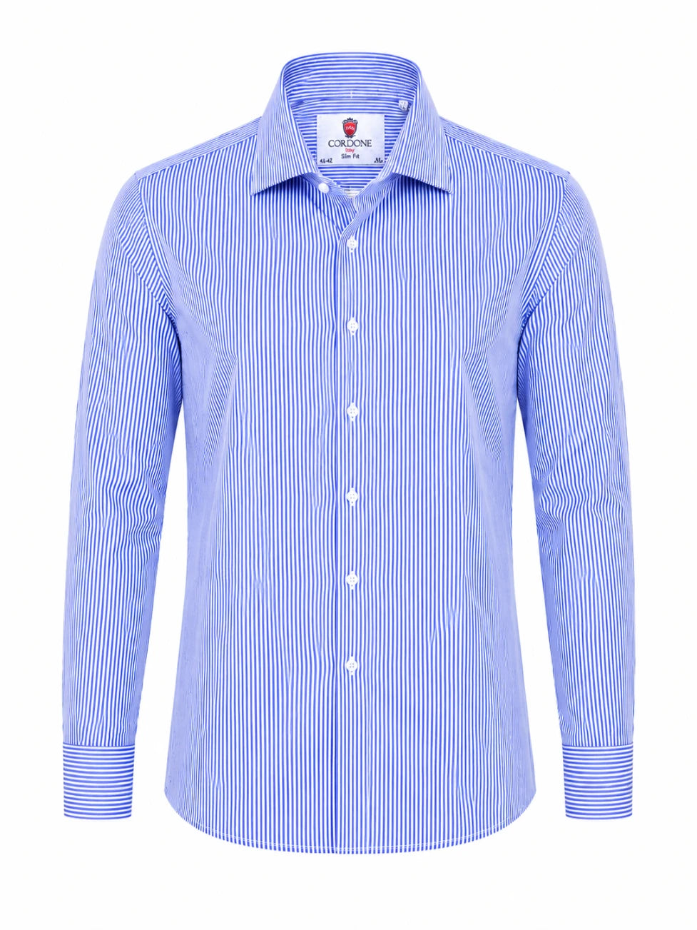 Infynite Blue Pinstripe Slim Fit Dress Shirt – premium men's menswear > shirts