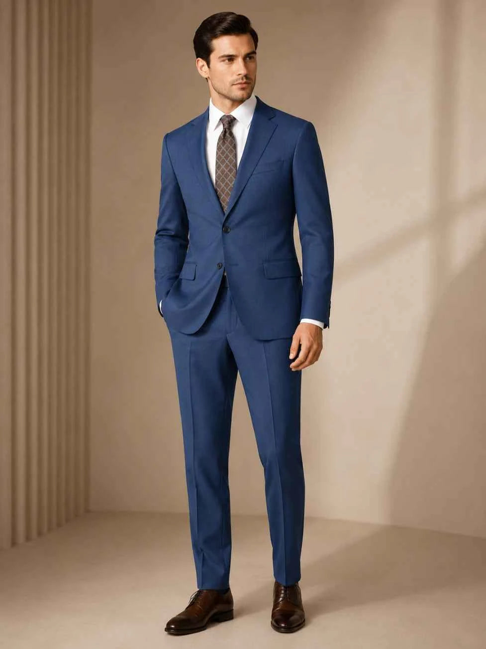 Blue Two-Piece Men’s Suit