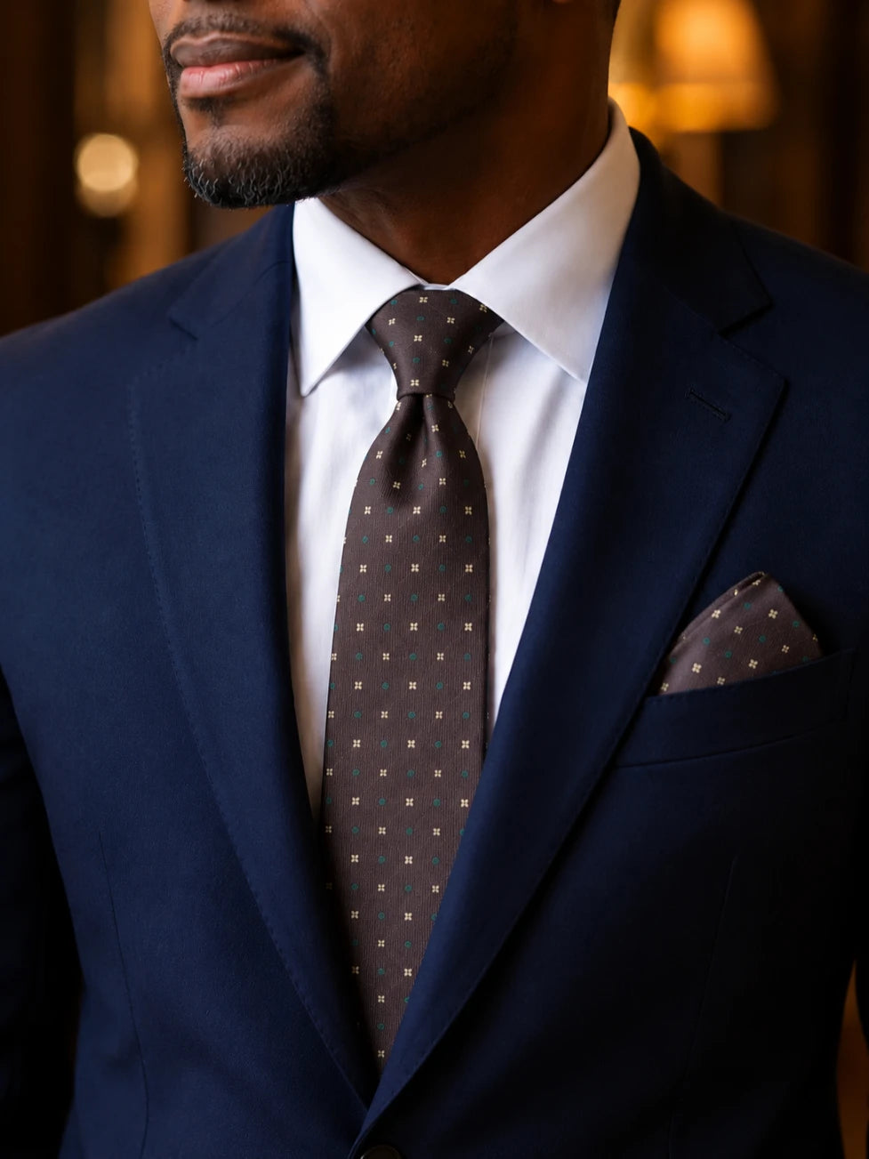 Infynite Burgundy Multicolor Dot Necktie Set – premium men's menswear > accessories > ties – view 2