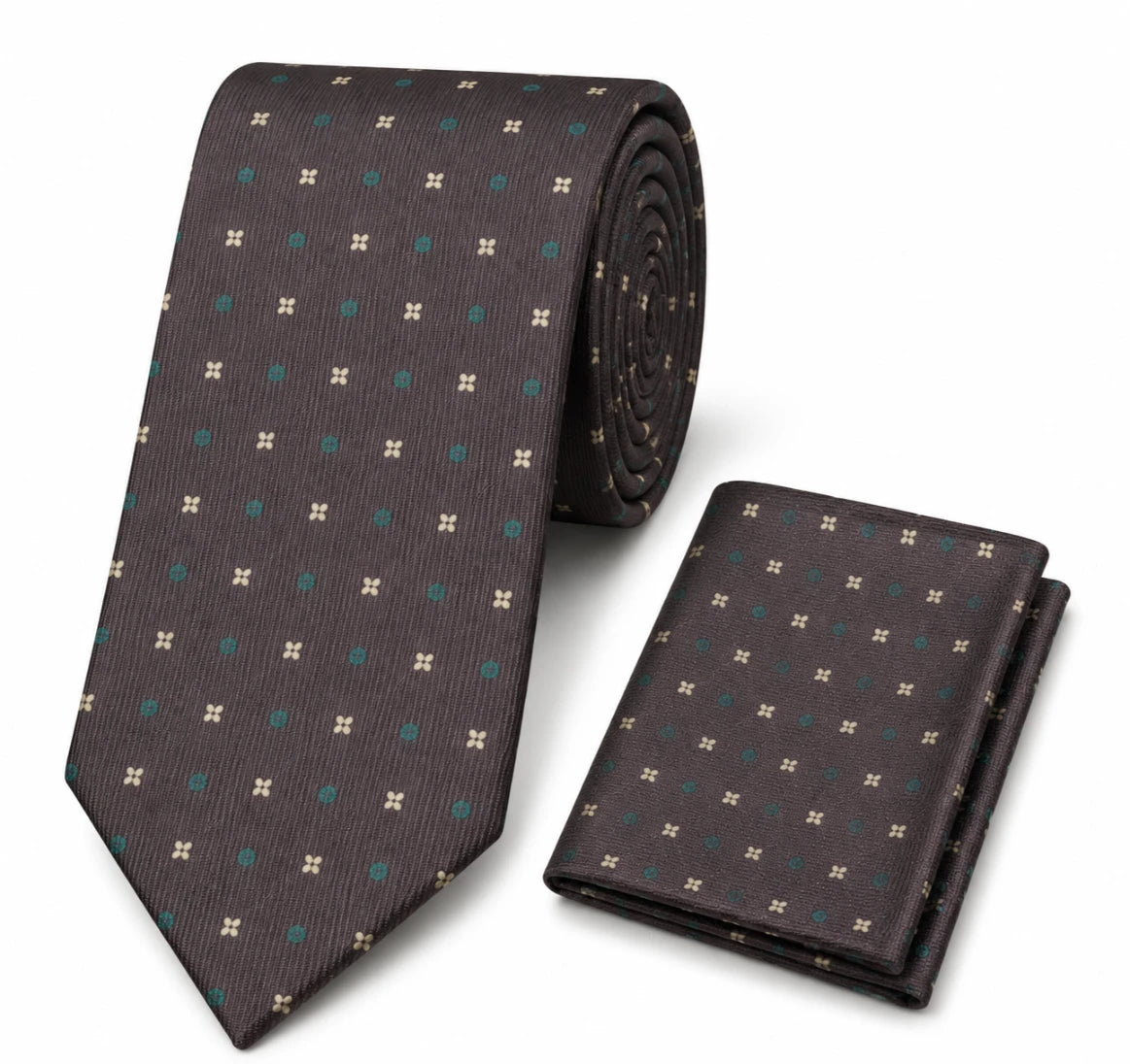 Infynite Burgundy Multicolor Dot Necktie Set – premium men's menswear > accessories > ties