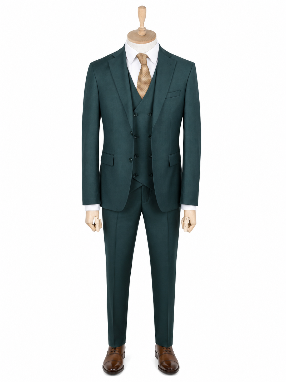 Infynite Emerald Green Three-Piece Men’s Suit – premium men's menswear > suits > three-piece suits