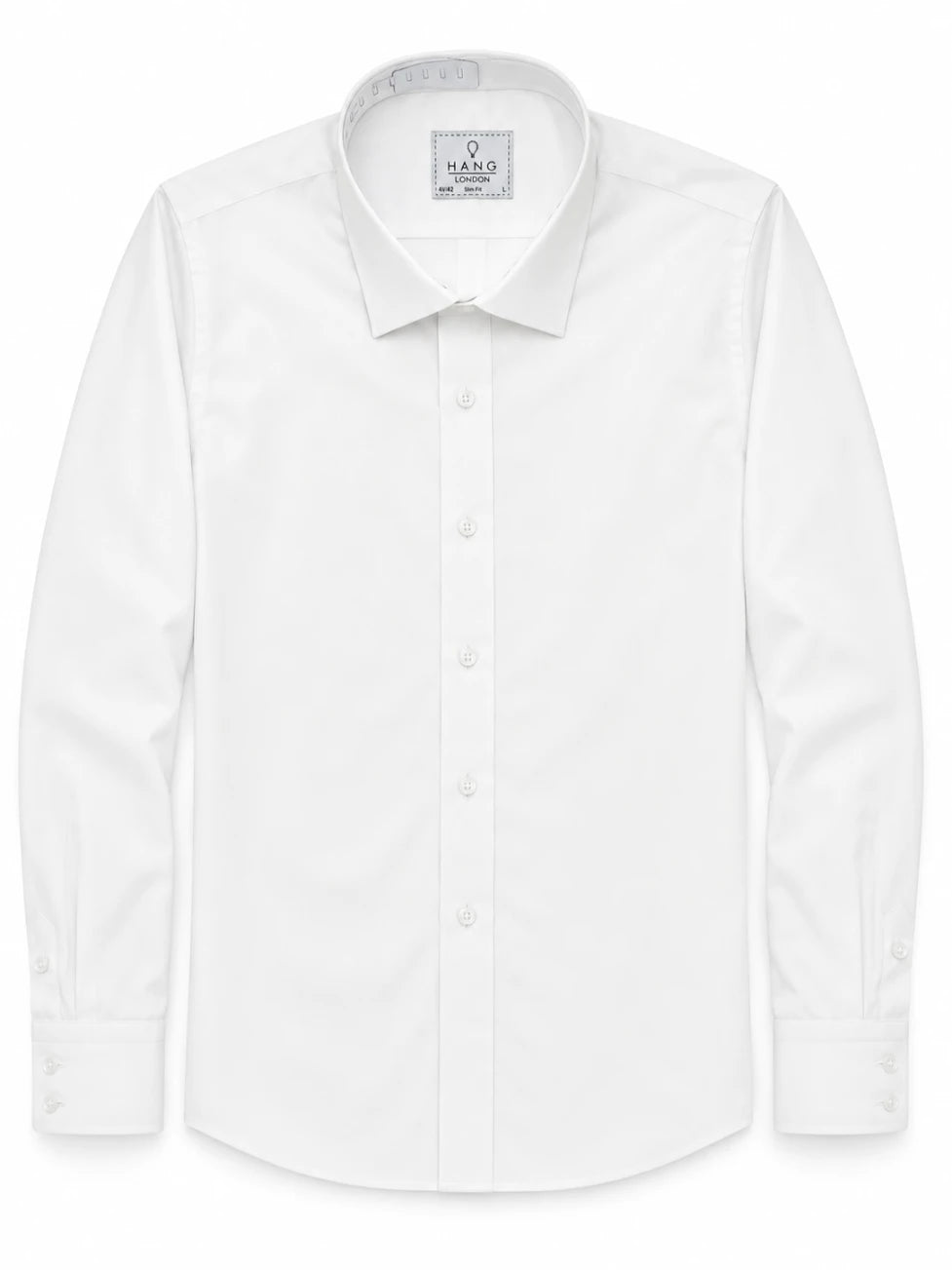 Infynite Fine Texture White Slim Fit Dress Shirt – premium men's menswear > shirts