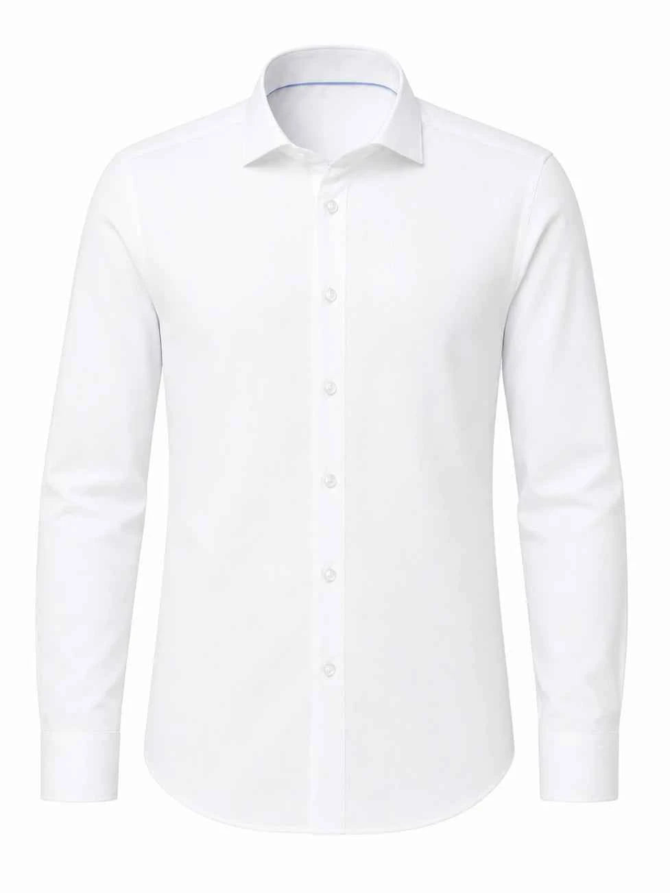 Hang London White Textured Slim Fit Dress Shirt
