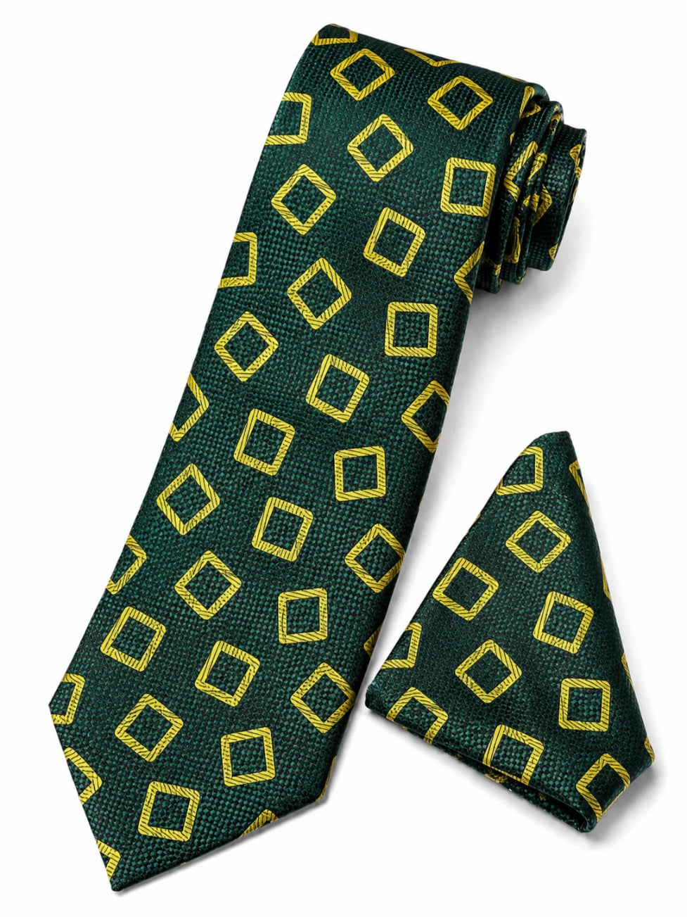 Infynite Modern Square Tie Set – Navy, Green, Black & Blue Variants – premium men's menswear > accessories > ties – view 7