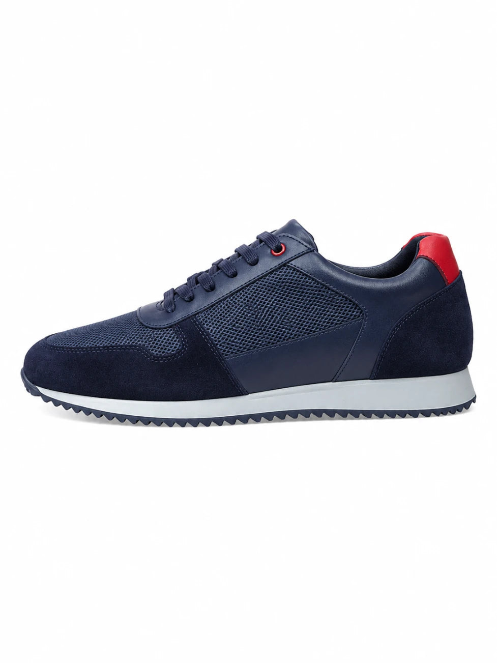 Infynite Navy Blue suede Leather Sneakers – premium men's menswear > shoes > sneakers