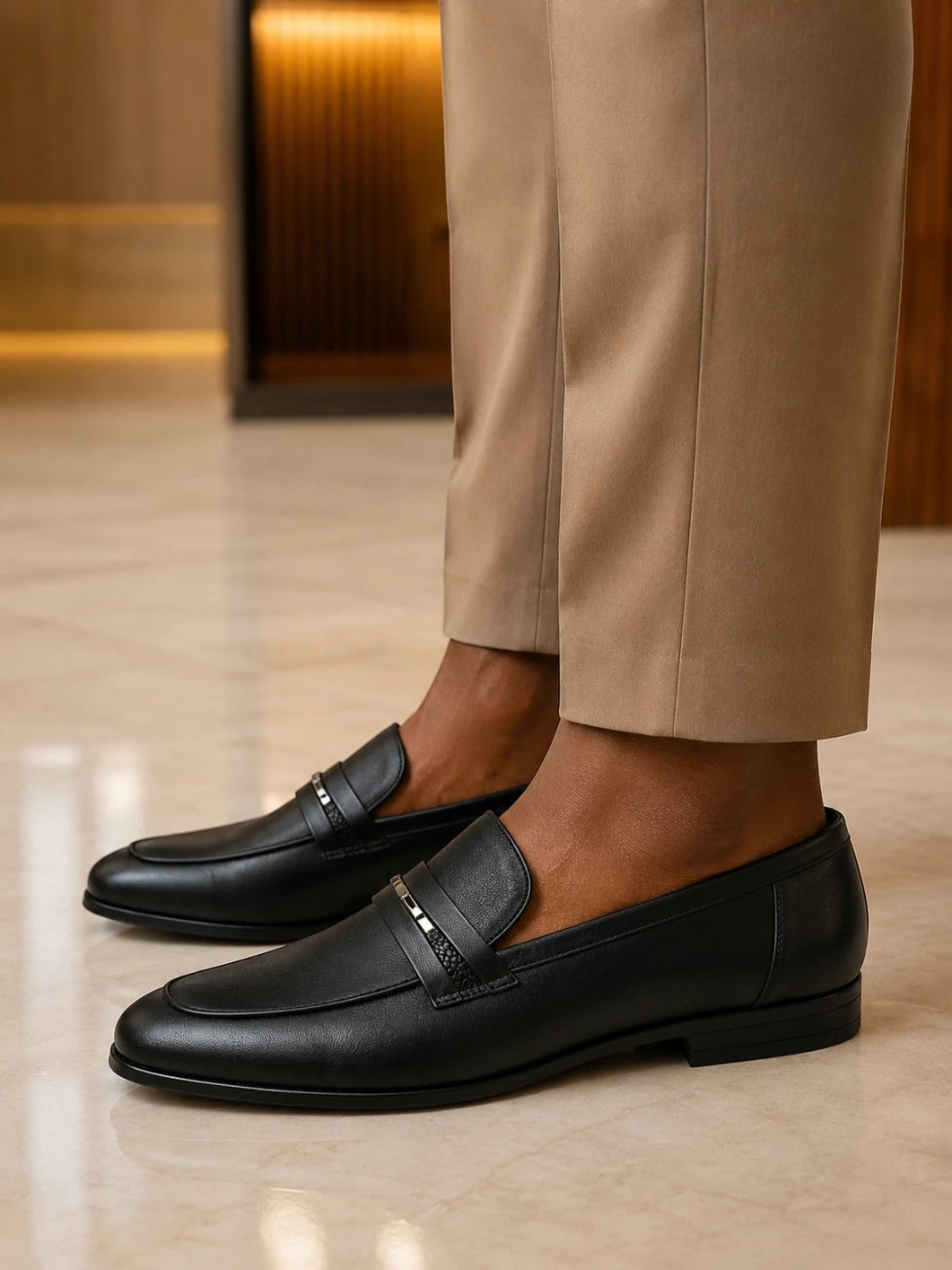 Infynite Noir Monarch Loafers – premium men's menswear > shoes > loafers – view 2