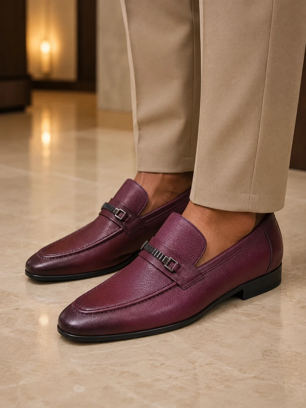 Infynite Pebble-Grain Leather Loafers – premium men's menswear > shoes > loafers – view 8
