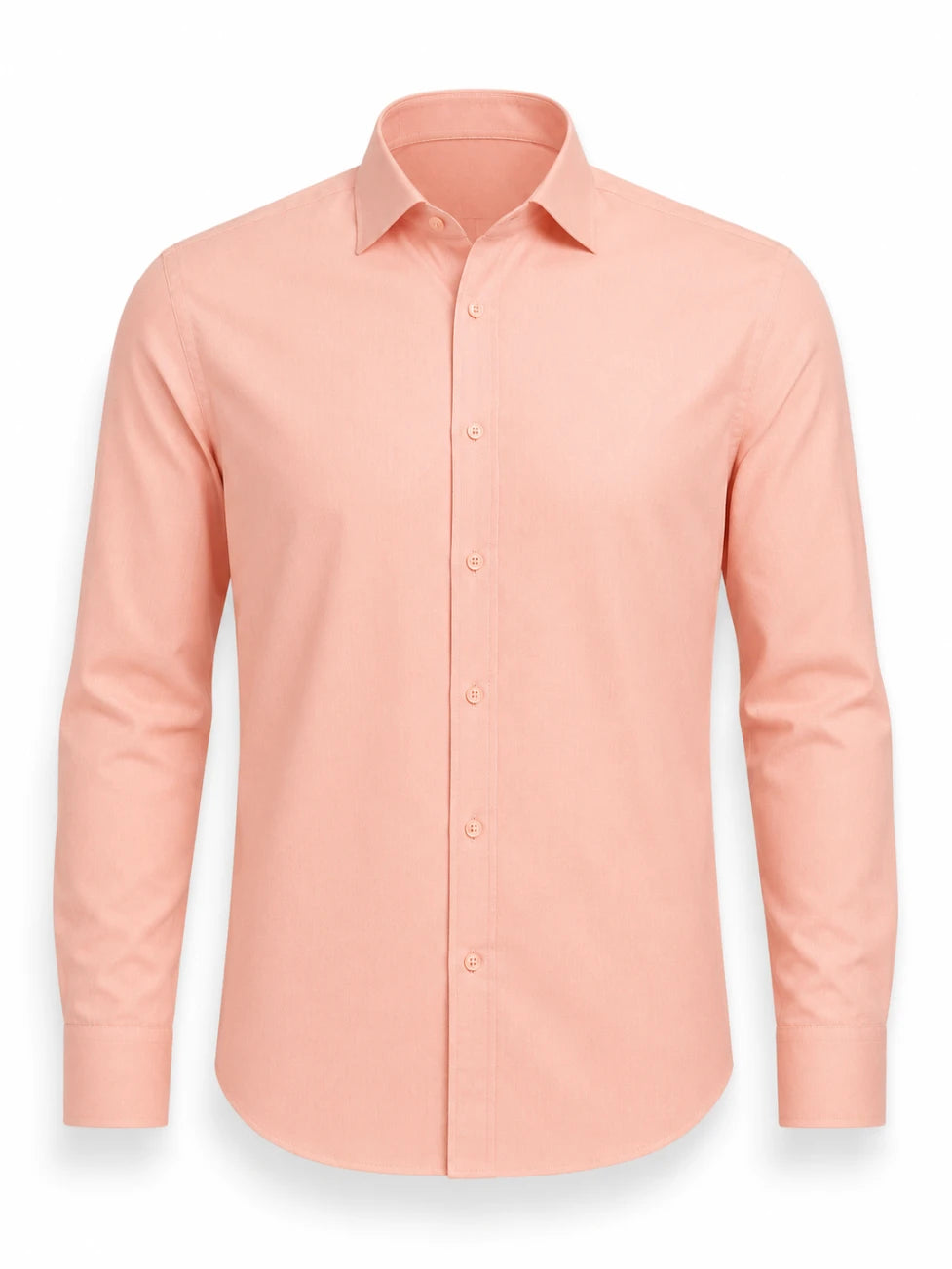 Pink dress shirt on a white background