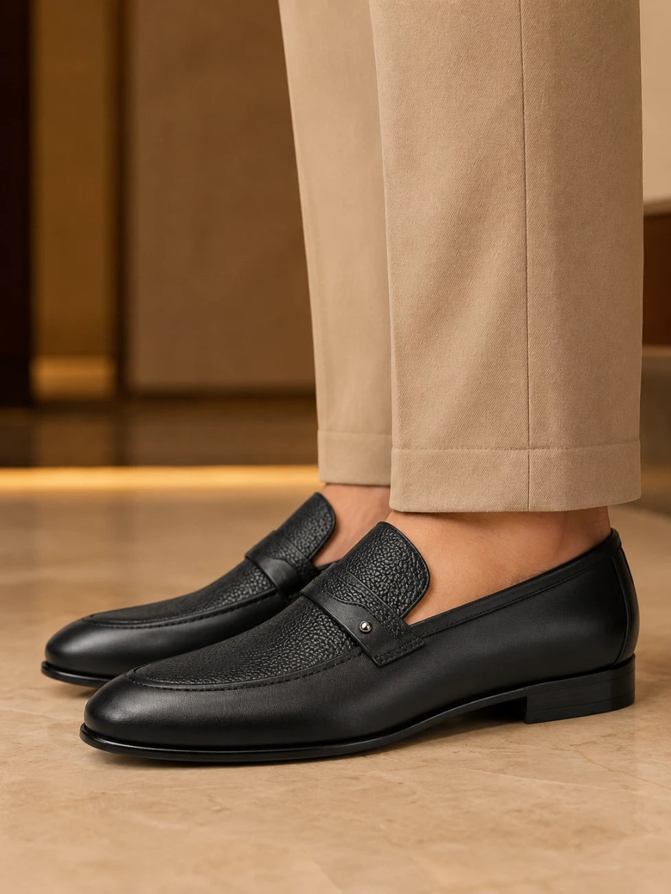 Infynite Prestige Leather Loafers – premium men's menswear > shoes > loafers – view 5