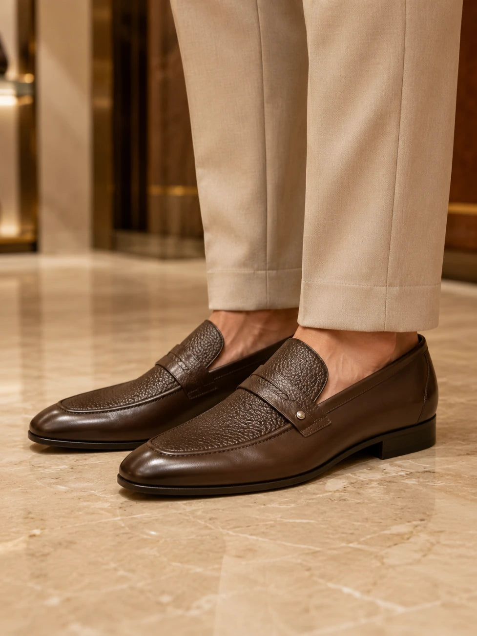 Infynite Prestige Leather Loafers – premium men's menswear > shoes > loafers – view 2