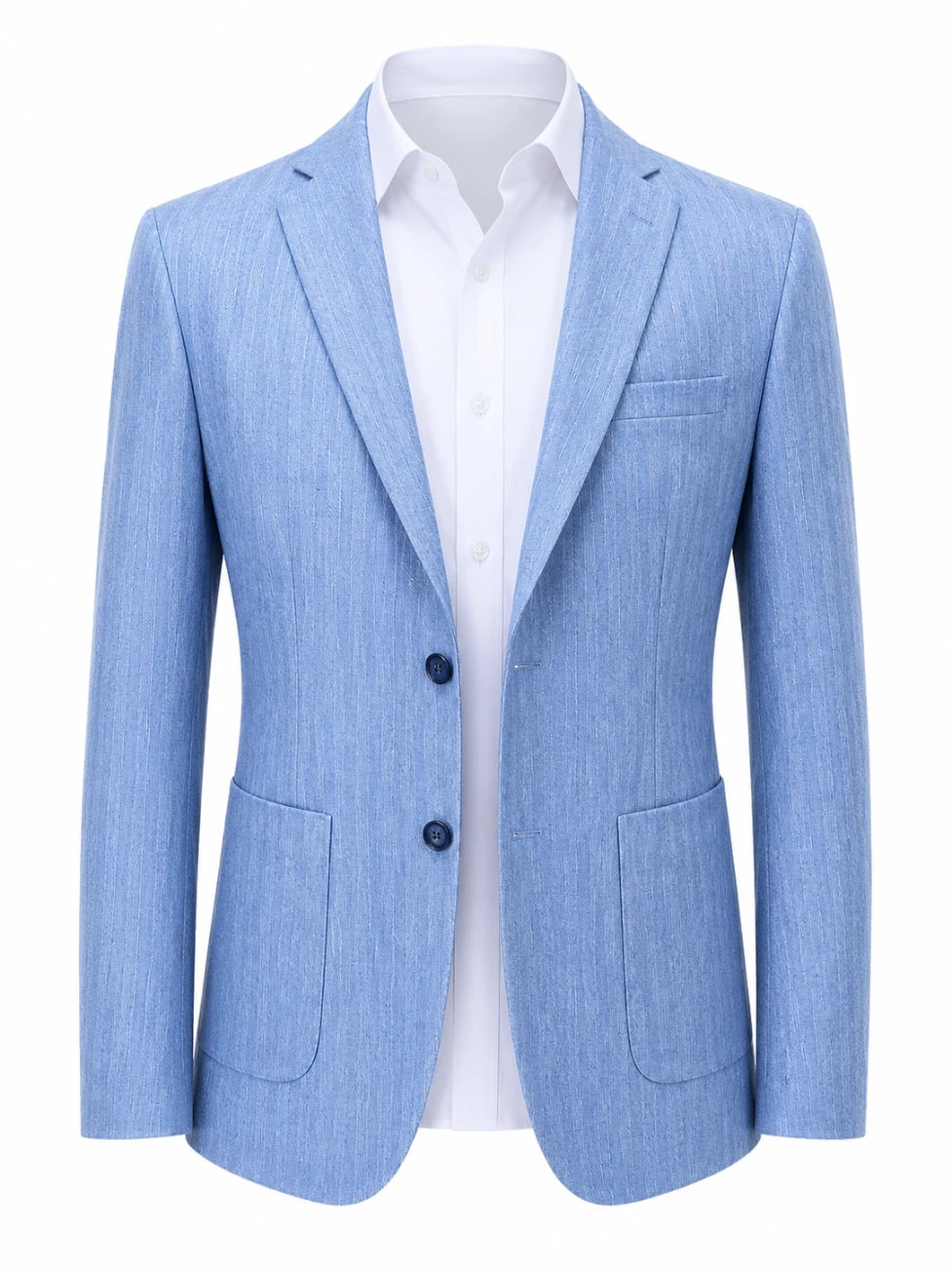 Infynite Sky Blue Pinstripe Tailored Blazer – premium men's menswear