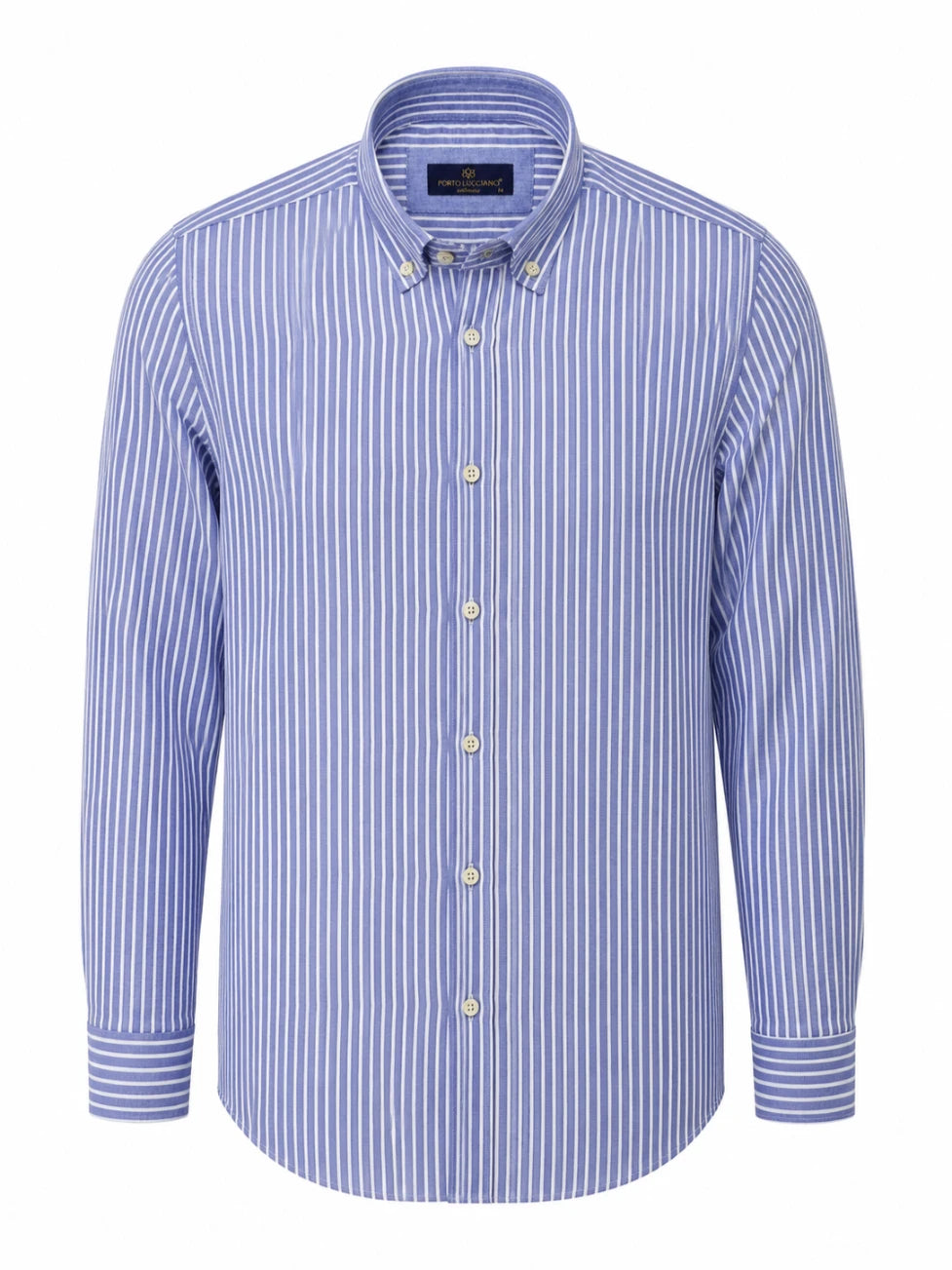 Infynite Slim Fit Light Blue Striped Linen Shirt – premium men's menswear > shirts