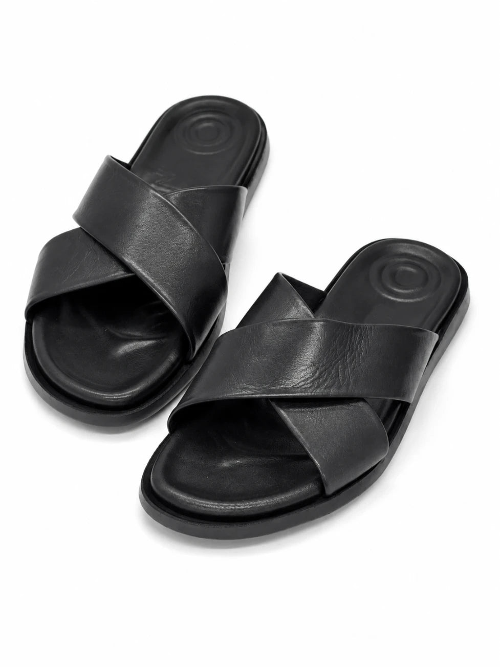 Infynite Verona Cross-Strap Leather Slides – premium men's menswear – view 6